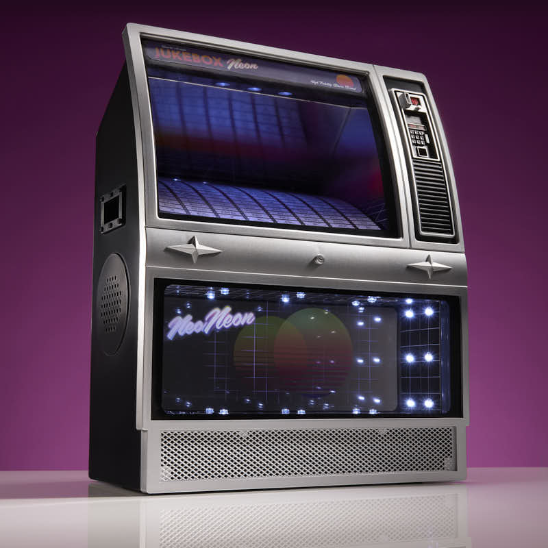 ミュージック ENGLISH JUKE BOX Quarter Arcades Retro Bluetooth Mini Jukebox Speaker - Neon 80'S
