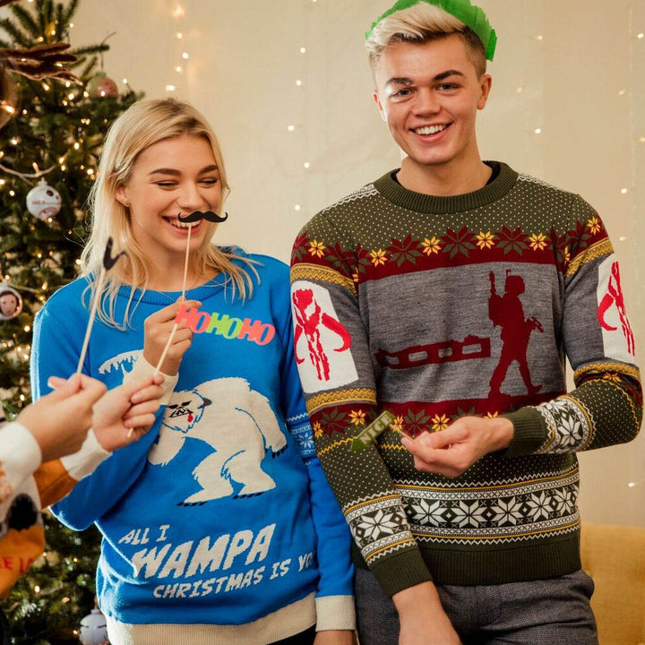Official Star Wars Boba Fett Nordic Christmas Jumper / Ugly Sweater