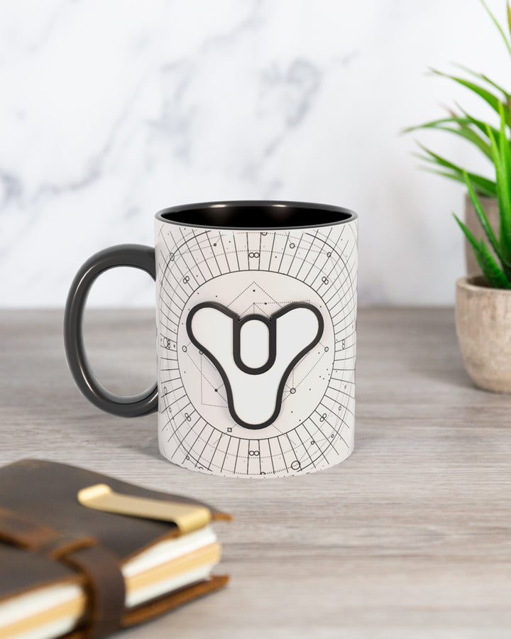 Official Destiny Tricorn Metal Badge Heat Changing Mug