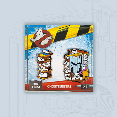 Pin Kings Official Ghostbusters Enamel Pin Badge Set 2.1 – Stay Puft S’mores & Mini Puft