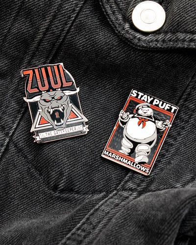Pin Kings Official Ghostbusters Enamel Pin Badge Set 1.1 - Zuul & Marshmallow Man