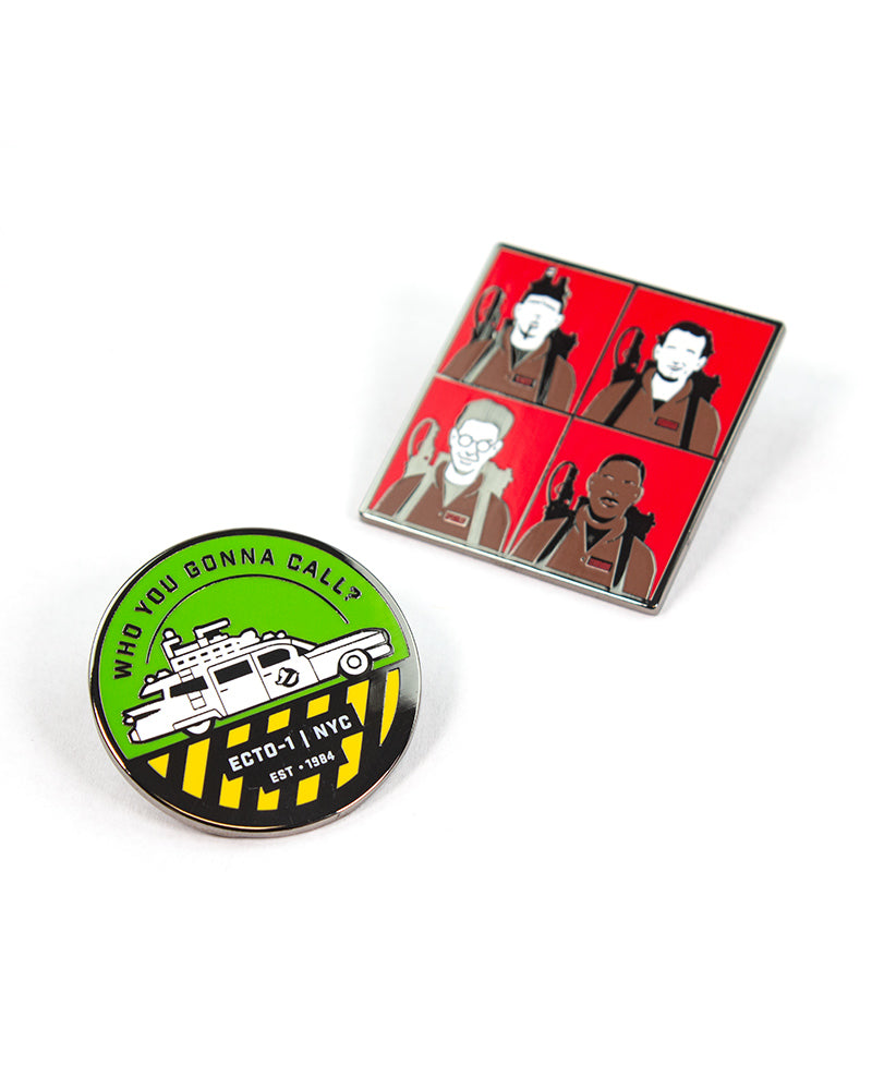 Pin Kings Official Ghostbusters Enamel Pin Badge Set 1.3 - Who You Gonna Call ? & Characters