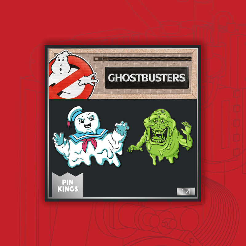 Pin Kings Official Ghostbusters Enamel Pin Badge Set 1.4 – Stay Puft and Slimer