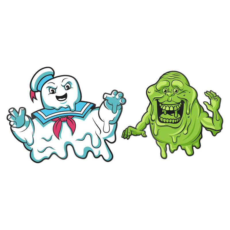 Pin Kings Official Ghostbusters Enamel Pin Badge Set 1.4 – Stay Puft and Slimer
