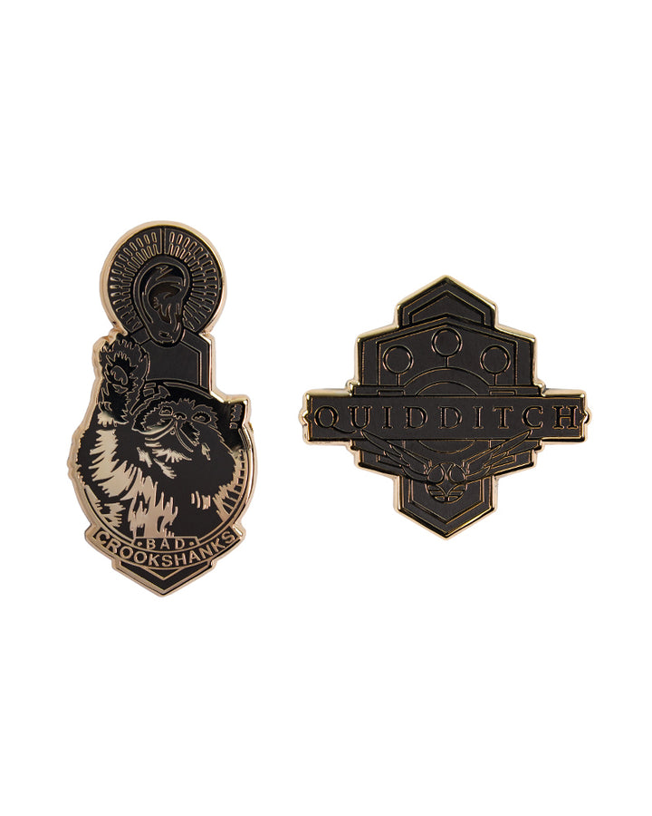 Pin Kings Official Harry Potter Enamel Pin Badge Set 1.2 - Quidditch & Crookshanks