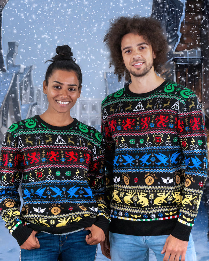Official Harry Potter Houses Christmas Jumper / Ugly Sweater