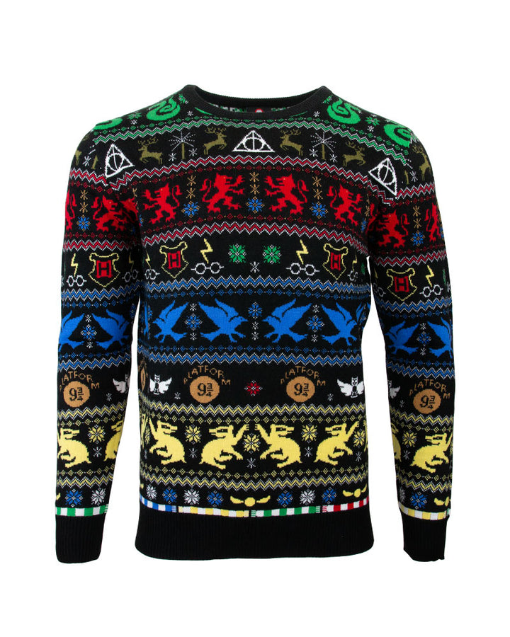 Official Harry Potter Houses Christmas Jumper / Ugly Sweater