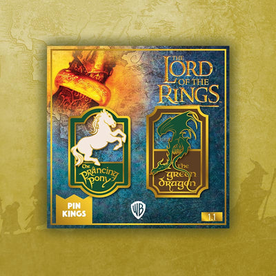 Pin Kings Official Lord of the Rings Enamel Pin Badge Set 1.1 – Prancing Pony & Green Dragon