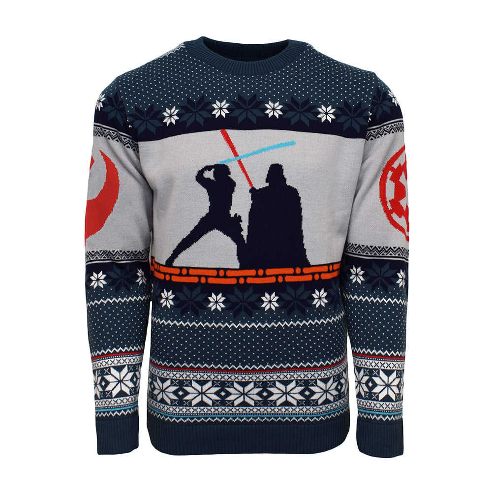Christmas Jumper Star Wars Official Star Wars Luke Vs Darth