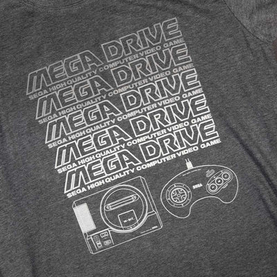 Official Mega Drive Grey Marl  T-Shirts (Unisex)