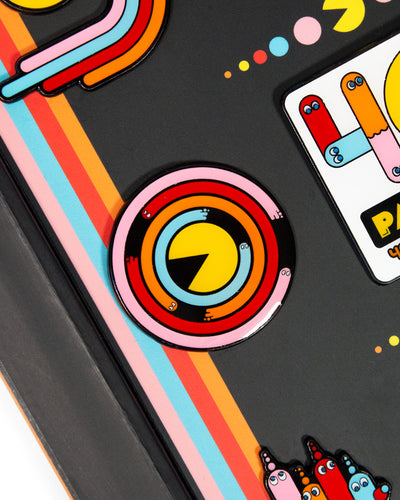Official Pac-Man 40th Anniversary 9 Pin Badge Set