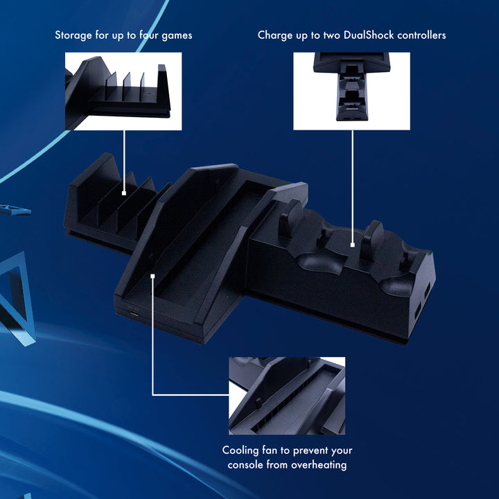 Numskull PlayStation PS4 Multi-Function 5 in 1 Docking Station / Console Stand