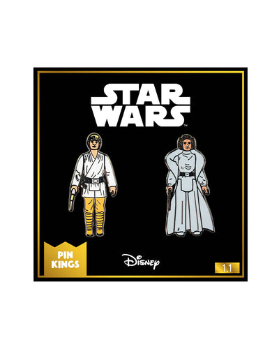 Pin Kings Official Star Wars Enamel Pin Badge Set 1.1 - Luke Skywalker and Princess Leia (Geek Store Exclusive)