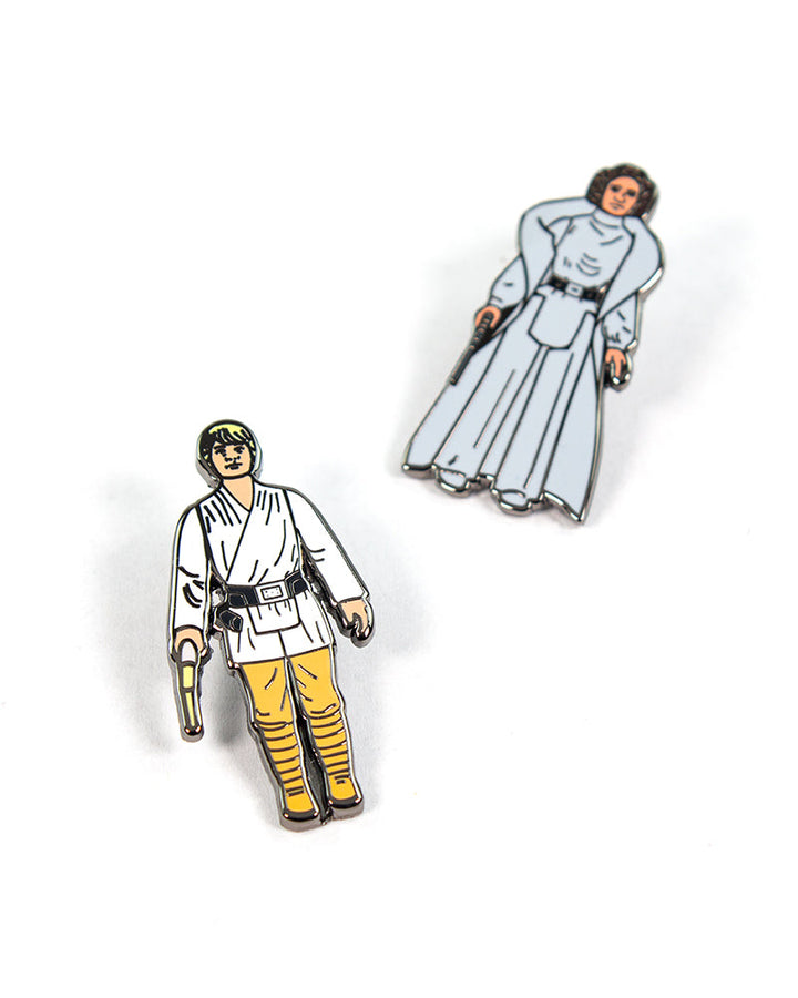 Pin Kings Official Star Wars Enamel Pin Badge Set 1.1 - Luke Skywalker and Princess Leia (Geek Store Exclusive)
