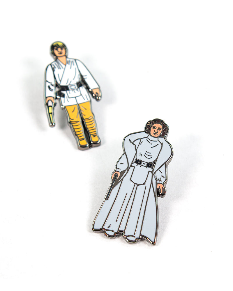 Pin Kings Official Star Wars Enamel Pin Badge Set 1.1 - Luke Skywalker and Princess Leia (Geek Store Exclusive)