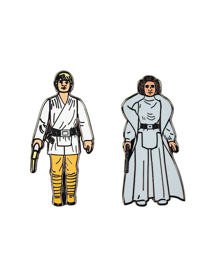 Pin Kings Official Star Wars Enamel Pin Badge Set 1.1 - Luke Skywalker and Princess Leia (Geek Store Exclusive)