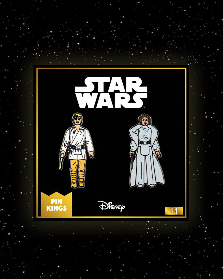 Pin Kings Official Star Wars Enamel Pin Badge Set 1.1 - Luke Skywalker and Princess Leia (Geek Store Exclusive)