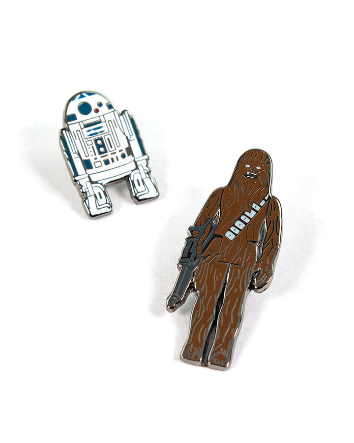 Pin Kings Official Star Wars Enamel Pin Badge Set 1.2 - R2D2 and Chewbacca (Geek Store Exclusive)