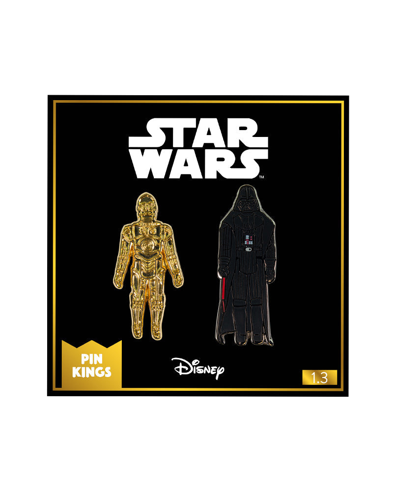 Pin Kings Official Star Wars Enamel Pin Badge Set 1.3 - C3PO and Darth Vader (Geek Store Exclusive)
