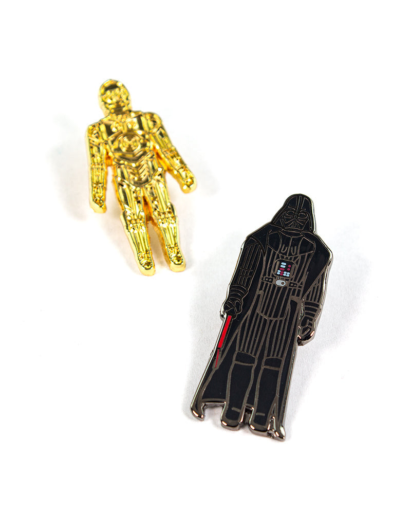 Pin Kings Official Star Wars Enamel Pin Badge Set 1.3 - C3PO and Darth Vader (Geek Store Exclusive)