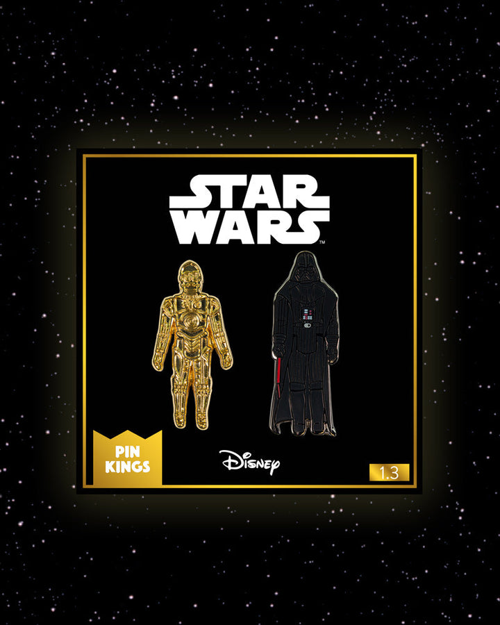 Pin Kings Official Star Wars Enamel Pin Badge Set 1.3 - C3PO and Darth Vader (Geek Store Exclusive)