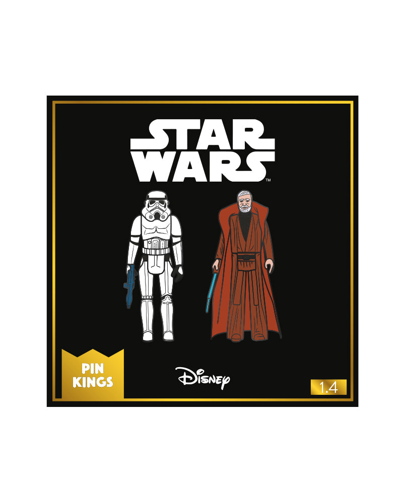 Pin Kings Official Star Wars Enamel Pin Badge Set 1.4 - Stormtrooper and Obi Wan