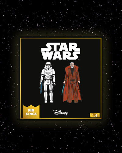 Pin Kings Official Star Wars Enamel Pin Badge Set 1.4 - Stormtrooper and Obi Wan