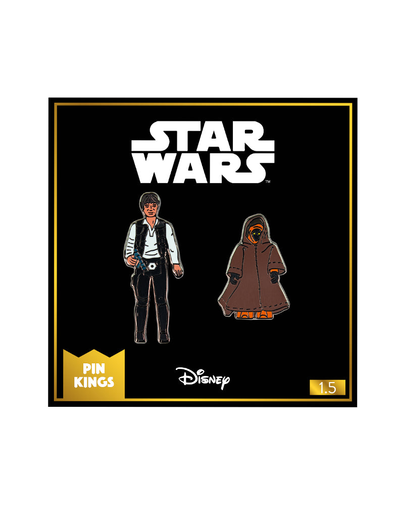 Pin Kings Official Star Wars Enamel Pin Badge Set 1.5 - Han Solo and Jawa