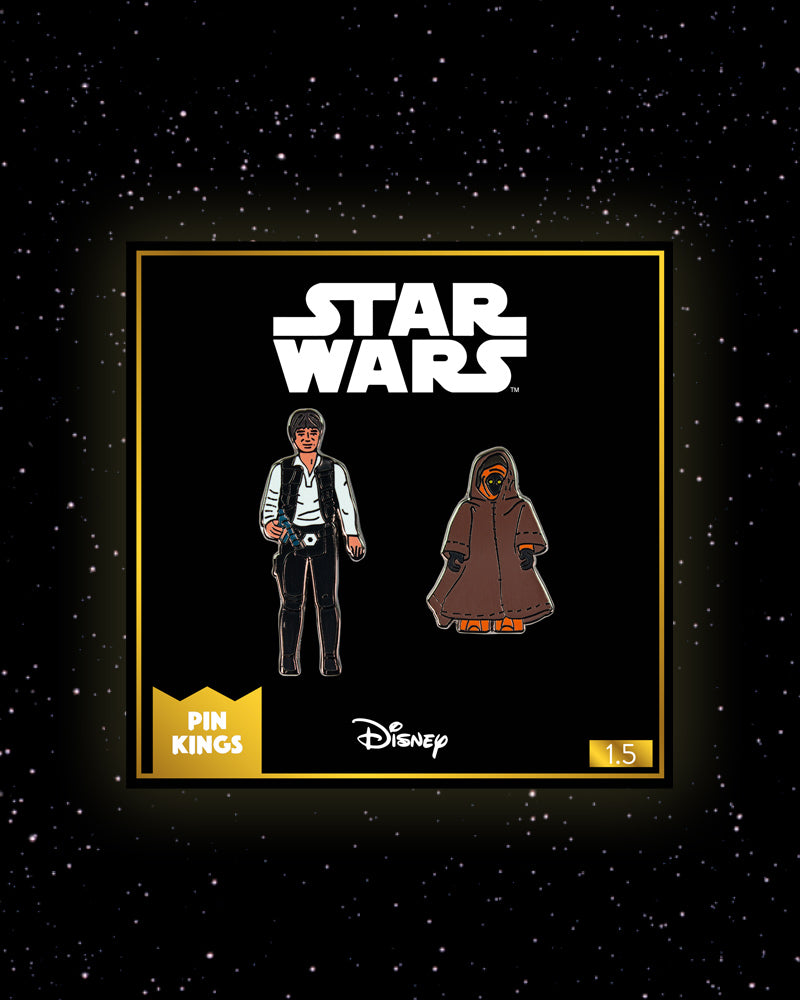 Pin Kings Official Star Wars Enamel Pin Badge Set 1.5 - Han Solo and Jawa