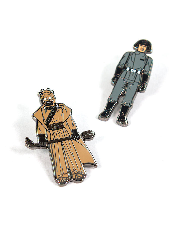 Pin Kings Official Star Wars Enamel Pin Badge Set 1.6 - Tusken Raider and Imperial Death Star Technician