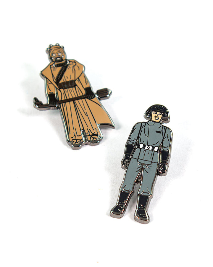 Pin Kings Official Star Wars Enamel Pin Badge Set 1.6 - Tusken Raider and Imperial Death Star Technician
