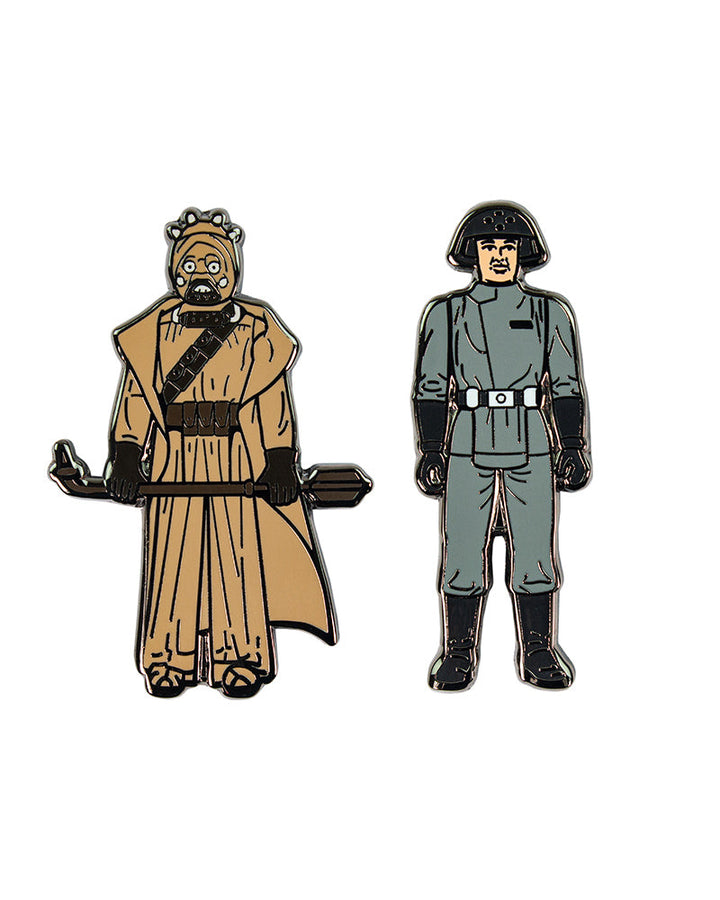 Pin Kings Official Star Wars Enamel Pin Badge Set 1.6 - Tusken Raider and Imperial Death Star Technician