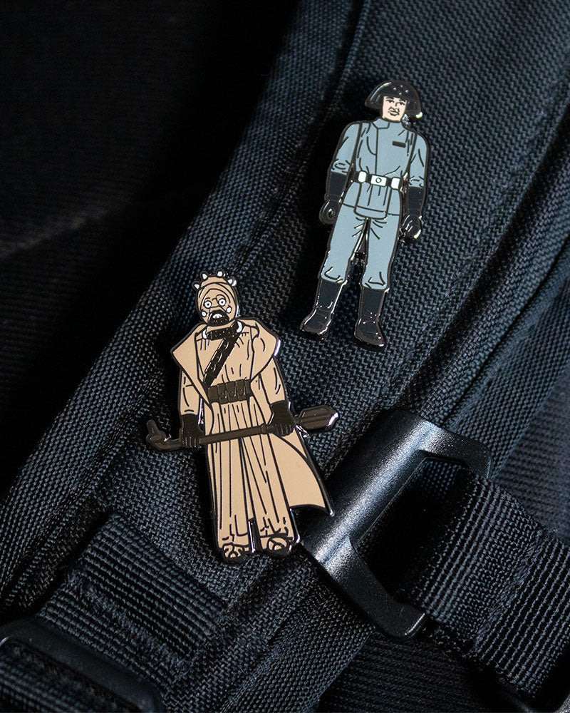 Pin Kings Official Star Wars Enamel Pin Badge Set 1.6 - Tusken Raider and Imperial Death Star Technician