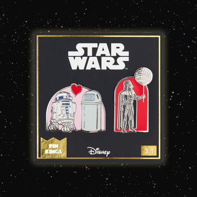 Pin Kings Official Star Wars Enamel Pin Badge Set 3.1 – R2D2 & Darth Vader