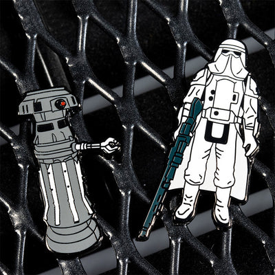 Pin Kings Official Star Wars Enamel Pin Badge Set 1.12 – FX-7 and Imperial Stormtrooper (Hoth Battle Gear)