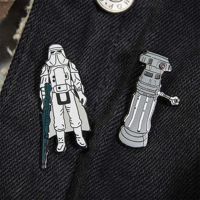 Pin Kings Official Star Wars Enamel Pin Badge Set 1.12 – FX-7 and Imperial Stormtrooper (Hoth Battle Gear)