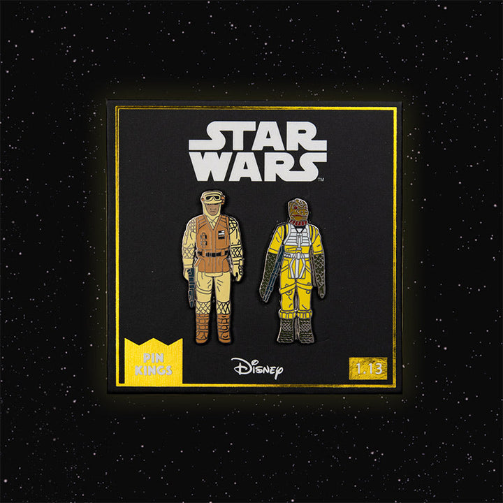 Pin Kings Official Star Wars Enamel Pin Badge Set 1.13 – Bossk and Rebel Soldier (Hoth Battle Gear)