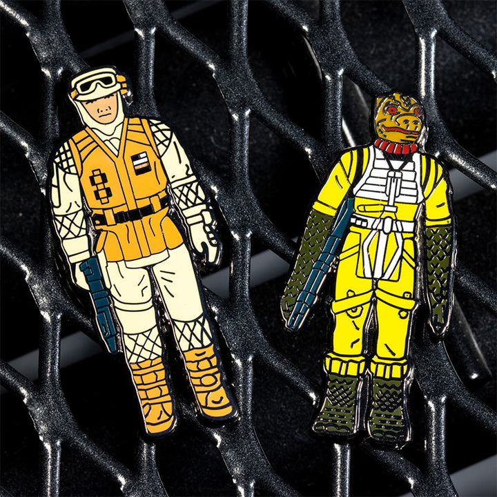 Pin Kings Official Star Wars Enamel Pin Badge Set 1.13 – Bossk and Rebel Soldier (Hoth Battle Gear)