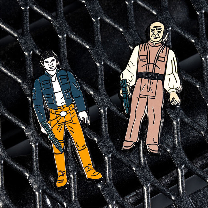Pin Kings Official Star Wars Enamel Pin Badge Set 1.18 – Han Solo (Bespin Outfit) and Lobot