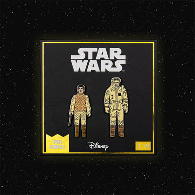 Pin Kings Official Star Wars Enamel Pin Badge Set 1.19 – Leia (Hoth Outfit) and Rebel Commander