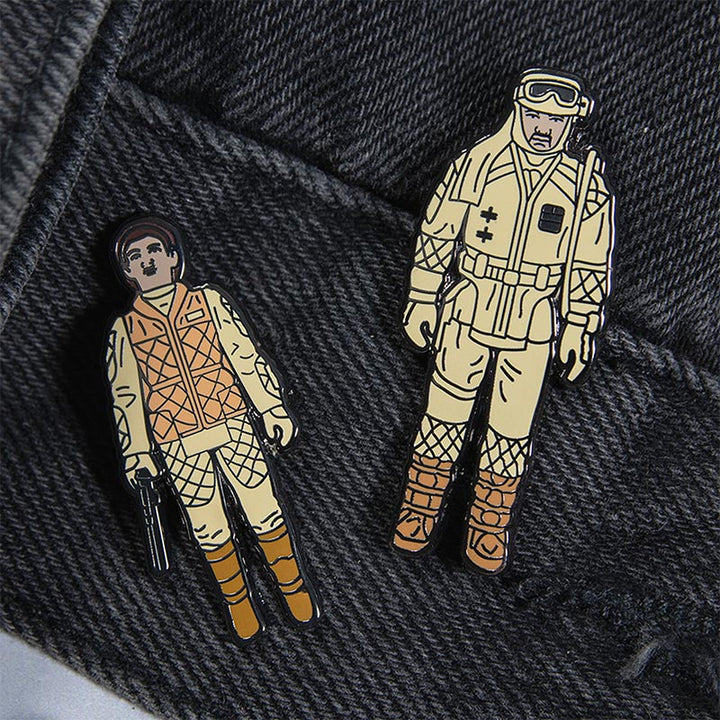 Pin Kings Official Star Wars Enamel Pin Badge Set 1.19 – Leia (Hoth Outfit) and Rebel Commander