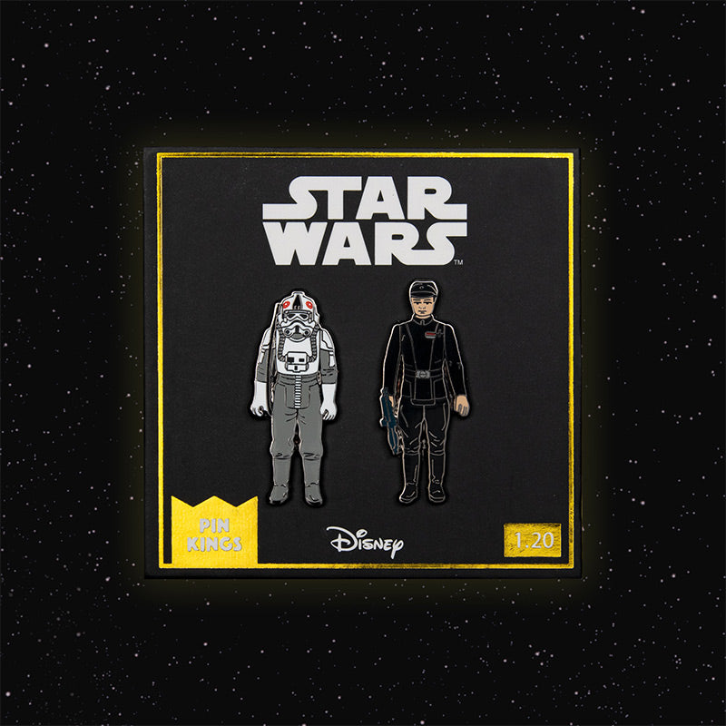 Pin Kings Official Star Wars Enamel Pin Badge Set 1.20 – AT-AT Driver and Imperial Commander