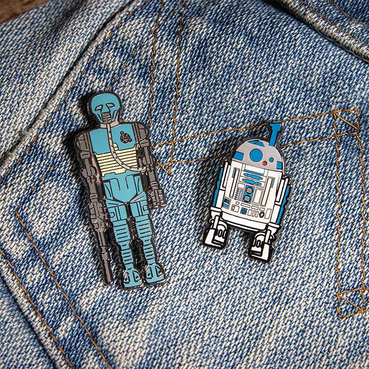 Pin Kings Official Star Wars Enamel Pin Badge Set 1.21 – 2-1B and R2 D2 (with Sensorscope)