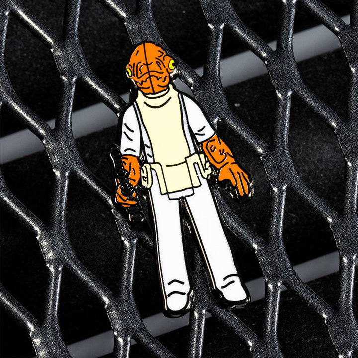Pin Kings Official Star Wars Enamel Pin Badge Set 1.26 – Admiral Ackbar and Luke Skywalker (Jedi Knight Outfit)