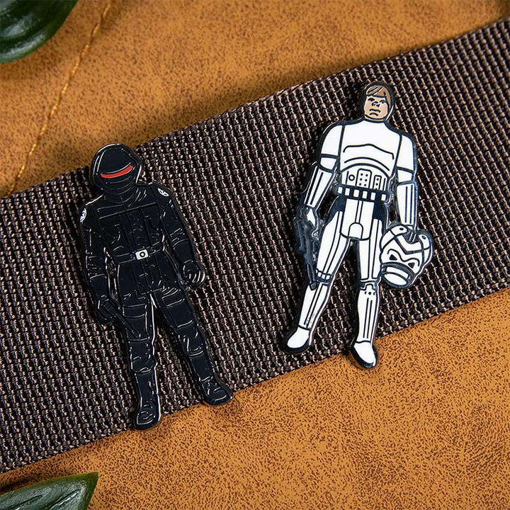 Pin Kings Official Star Wars Enamel Pin Badge Set 1.44 – Imperial Gunner and Luke Skywalker (Imperial Stormtrooper Outfit)