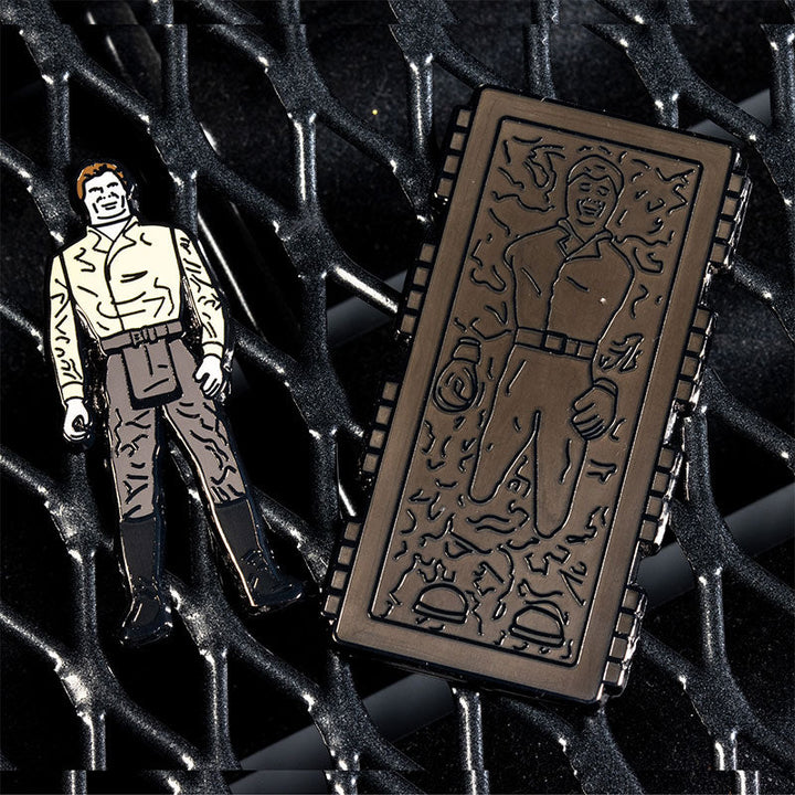 Pin Kings Official Star Wars Enamel Pin Badge Set 1.45 – Han Solo and Han Solo (In Carbonite Chamber)