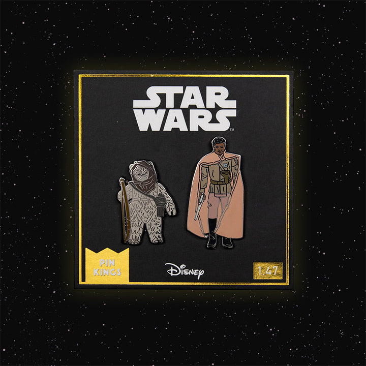 Pin Kings Official Star Wars Enamel Pin Badge Set 1.47 – Warok and Lando Calrissian (General Pilot)