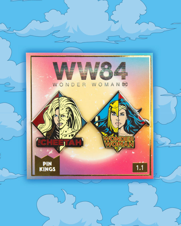 Pin Kings Official Wonder Woman '84  Enamel Pin Badge Set 1.1 - WW & Cheetah