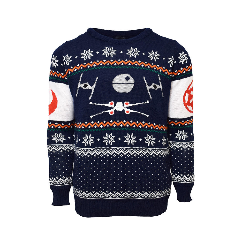 Official Star Wars X Wing Vs. Tie Fighter Christmas Jumper Ugly Swea