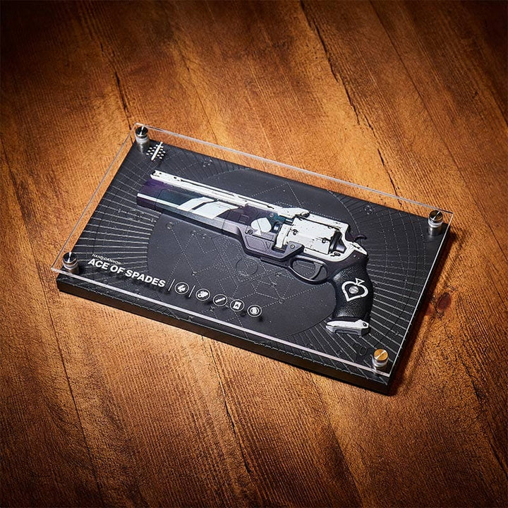 Destiny Exotic Armory Collection 'Ace of Spades' Replica Plaque